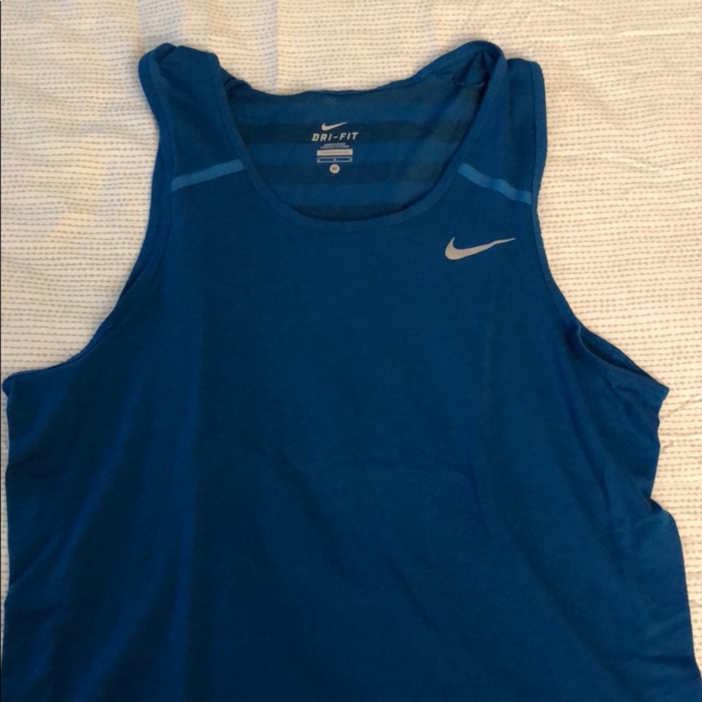 Blue nike dri-fit tank top